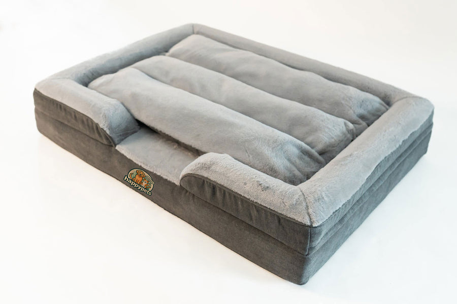 HappyPets Memory Foam Dog Bed | Orthopaedic Pet Bed for Large & Small Pets